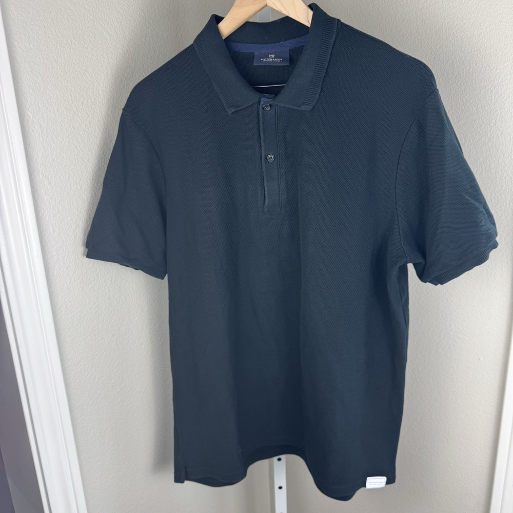 Scotch & Soda Amsterdam Couture Men's XL Black Shirt‎ Cotton Polyester Casual